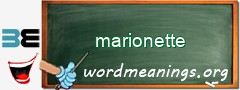 WordMeaning blackboard for marionette